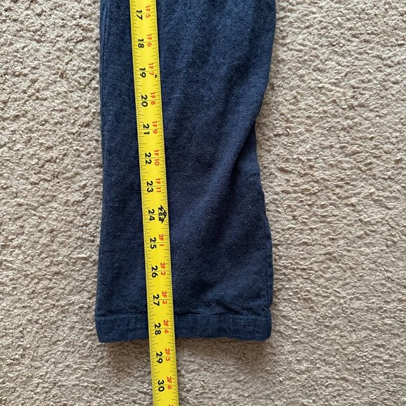 Old Navy Pants Mens 34x28 Mid Rise Linen Blend Slim Chino Navy Blue Preppy - Picture 10 of 13